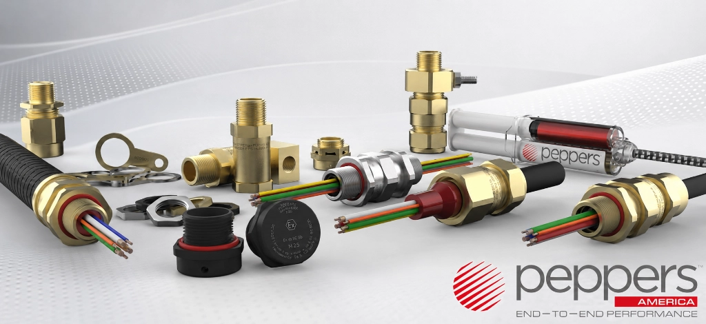 Peppers Cable Glands เคเบิลแกลนด์และอุปกรณ์เสริมสำหรับระบบไฟฟ้าอุตสาหกรรมและพื้นที่อันตราย